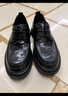 百丽通勤商务皮鞋男牛皮褶皱增高休闲鞋A1373AM4 黑色 42 实拍图