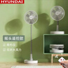 HYUNDAI 电风扇台扇落地扇充电风扇立式台式便携伸缩风扇办公室桌面立式折叠风扇 家用/户外 冰川白【摇头+充电+遥控+伸缩】 实拍图