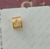 周大生黄金字母转运珠足金手链手绳项链吊坠情侣生日礼物送女友 足金字母转运珠-默认配红皮绳 N字母-1.46g 实拍图