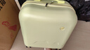 花瞳登机箱18寸小号旅行箱男拉杆箱女16寸可爱行李箱小清新密码箱20寸 奶油黄/509【杯架+充电口】拉链 20英寸 【登机箱】 实拍图