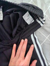 阿迪达斯 （adidas）运动裤男秋季防风休闲卫裤健身跑步运动裤 黑白收腿裤 L  实拍图