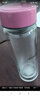希诺双层玻璃杯家用办公水杯女高颜值过滤泡茶杯子XN-9506粉色 300mL 实拍图