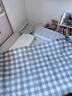 无印良品一次性床笠三件套被罩枕套火车卧铺酒店床上用品隔脏-卡其格子 实拍图