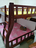 美念胡桃木儿童上下床实木高低床双层床上下铺床两层木床子母床 胡桃色【爬梯款】床+床垫+书架 上铺宽130cm下铺宽150cm 实拍图