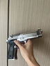 aqk伯莱塔m92全金属玩具枪正品硬弹蛋高级手枪可发射1:1bb黄河牌 高定AQK92（钨钢色-送金属护木） 实拍图