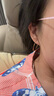 周六福（ZLF）  18K金耳饰女玫瑰金耳圈彩金圆环素金大圆圈耳环 小款-内径29mm 实拍图