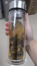 苏泊尔（SUPOR）玻璃杯茶水分离男士水杯双层高硼硅玻璃耐高温大容量泡茶杯子礼物 行砚黑400mL 实拍图