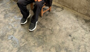 足力健老人鞋父亲节礼物中老年春夏季休闲散步鞋2431380J 男 黑色 45 实拍图