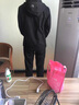 PINFULU秋季卫衣套装男装套装衣服外套男士休闲运动套装潮流宽松春秋 2192+305黑色 XL (120-135斤) 实拍图