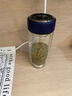 希乐（cille）玻璃杯双层玻璃水杯男士商务带茶隔大茶水分离杯便携创意泡茶杯 蓝色（加厚） 400ml 实拍图