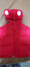 英氏（YEEHOO）儿童加厚羽绒服外套冬季防寒小熊羽绒服中大童外套超韧绒 新年红 110 cm-充绒量62g 实拍图