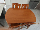 梵宜实木餐桌椅组合胡桃木家用小户型可伸缩折叠椭圆形吃饭歺桌子301# 1.35m一桌4椅 金丝胡桃木 实拍图