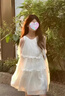 小野七天小个子连衣裙法式度假风露肩圆领温柔气质甜美初恋仙女风裙子 米白色 漏肩 M 实拍图