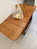 欢乐舒坞多功能可折叠茶几边几简约现代小户型实木客厅移动茶桌阳台小推车 1.2米胡桃色【实木生态板】 120*60*60cm【可折叠茶桌】 实拍图