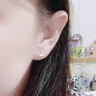 缔晶999足银耳钉女纯银一周耳环防过敏养耳洞耳饰生日礼物送女友老婆 【送证书】一周耳钉七对套装 实拍图