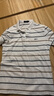 杉杉（FIRS）条纹翻领短袖T恤男2025夏季新款弹力清爽舒适POLO减龄t恤衫631 本白 M (170) 实拍图