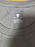 京东京造【5A抗菌】短袖男士t恤夏衣服男装白小T打底男女同款 卡其绿色 L 实拍图