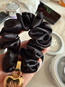 She's茜子发饰心形发圈大肠圈头花头绳马尾皮筋绑头发绳头饰生日礼物女 墨夜黑G0（配件升级款） 实拍图