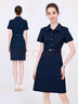 Navigare意大利小帆船短袖衬衫裙女士夏季时尚百搭小个子连衣裙简约中裙女 海军蓝 M 码 实拍图