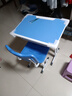 晶霄儿童学习桌椅套装作业课桌子小孩书桌写字桌学校小学生家用可升降 【旗舰款】 双柱课桌+椅 天空蓝 实拍图