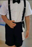 罗蒙男童礼服夏季儿童毕业演出服幼儿园背带裤花童 黑色套装 140 实拍图