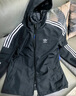 adidas休闲简约三条纹梭织立领夹克外套男装秋季阿迪达斯三叶草   黑色（推荐选大一码）   S 实拍图