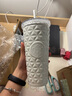 星巴克（Starbucks）月光对杯白色款菱格纹不锈钢吸管杯591ml保温杯车载生日礼物 实拍图