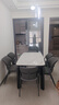 法莎蒂岩板餐桌椅现代简约小户型北欧实木桌家用大象腿餐桌 单桌+餐椅*6【深灰皮椅】(77-6) 140x80x75cm 实拍图