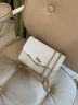 viney新款斜挎包包女包牛皮小方包轻奢单肩生日礼物送女友老婆 【白色】高级感实用女生高端品牌腋下包 ck风百搭小众时尚休闲小包 实拍图