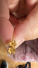 周六福足金999朱槿花黄金耳钉耳饰女计价A0910969 约0.82g 一对生日礼物 实拍图