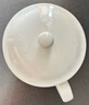 陶相惠茶杯陶瓷带盖大号喝茶杯办公室水杯纯白会议杯子骨瓷定制LOGO刻字 实拍图