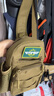 守护者战术胸包男士单肩斜挎包户外帆布防水多功能腰包路亚弹弓包 狼棕色 均码 实拍图