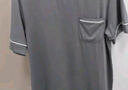 洁丽雅男士睡衣夏季薄款莫代尔冰丝短袖短裤套装男休闲睡裤家居服可外穿 深灰色(口袋款） 【凉感冰丝】 2XL 【推荐体重约150-170斤】 实拍图