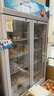 新飞 （Frestec）展示柜冷藏保鲜柜酒水饮料冰柜双开门冷藏柜酒店冷藏保鲜柜超市直冷玻璃门风冷无霜冰箱立式冷柜 小双门蓝白588L【直冷省电】1米 实拍图