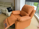 太空舱躺摇转多功能休闲懒人椅现代简约座椅家具小沙发 橙色 一人位 95cm 功能单位沙发 实拍图