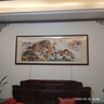 良品大师山水画办公室挂画中式客厅装饰画万里长城靠山图茶室字画风景壁画 五岳独尊A1 80*220cm宣纸锦绫+有机玻璃+红褐色实木框（热卖款） 实拍图