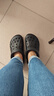 crocs卡骆驰洞洞鞋贝雅男鞋女鞋轻便耐磨一脚蹬拖鞋休闲鞋|10126 黑色-001 39 (240mm) 实拍图