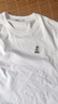 SPAO100%纯棉短袖T恤男女2025夏季新款舒适亲肤上衣SPDX25SD01XY 白/象牙熊-贴布绣 XL 实拍图