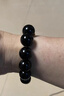 优格丽新年天然黑水晶手链黑色属水男女情侣手串水晶原石手串饰品马年 款式一 珠子大小14mm 实拍图