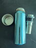 JRINKTEEA日本品牌纯钛保温杯钛水杯车载男士焖泡茶杯茶水分离杯户外喝茶杯 Ti钛空蓝 500ml 无喷漆 实拍图