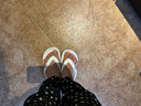 卡骆驰crocs贝雅卡骆班运动拖鞋男鞋女鞋居家夹脚平底人字拖鞋|205393 白/深蓝-126 37 /38(230mm) 实拍图