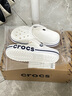 crocs卡骆驰洞洞鞋贝雅卡骆班轻便耐磨一脚蹬休闲鞋|205089 白/深蓝-126 39 (240mm) 实拍图