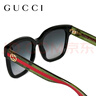 古驰（GUCCI）墨镜女GG0034SN大方框显脸小红绿织带遮阳古驰太阳眼镜女 GG0034SN-002 实拍图