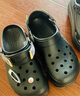 crocs卡骆驰经典特林洞洞鞋男女同款拖鞋耐磨休闲鞋|206340 黑色-001 43 (270mm) 实拍图