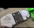 李宁（LI-NING） 袜子运动袜男女短袜中筒袜篮球羽毛球跑步棉质抗菌短袜透气吸汗 【白色】低跟袜三双装 XL号【适合42到46码】 实拍图