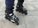 斯威（SWAY）轮滑鞋成人男女溜冰鞋休闲平花专业滑轮鞋大学生初学者滑冰旱冰鞋 黑【一体支架+安全头盔护具+包】 38 日常鞋码(38-39) 实拍图