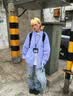 LEMANISM长袖衬衫衣男女潮牌腊肠狗格子外套情侣款宽松衬衣中性秋季天蓝色 实拍图