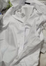 罗蒙（ROMON）纯色商务职业正装男士白衬衫工装男装短袖衬衣男CS72白色5XL 实拍图