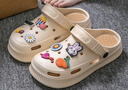 她享洞洞鞋女沙滩鞋凉拖鞋厚底增高外穿 TY301 白色 38/39 实拍图