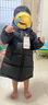 保姆鹅  儿童羽绒服宝宝中长款护脸加厚鸭绒外套防风保暖童装冬装 炭黑 150 实拍图